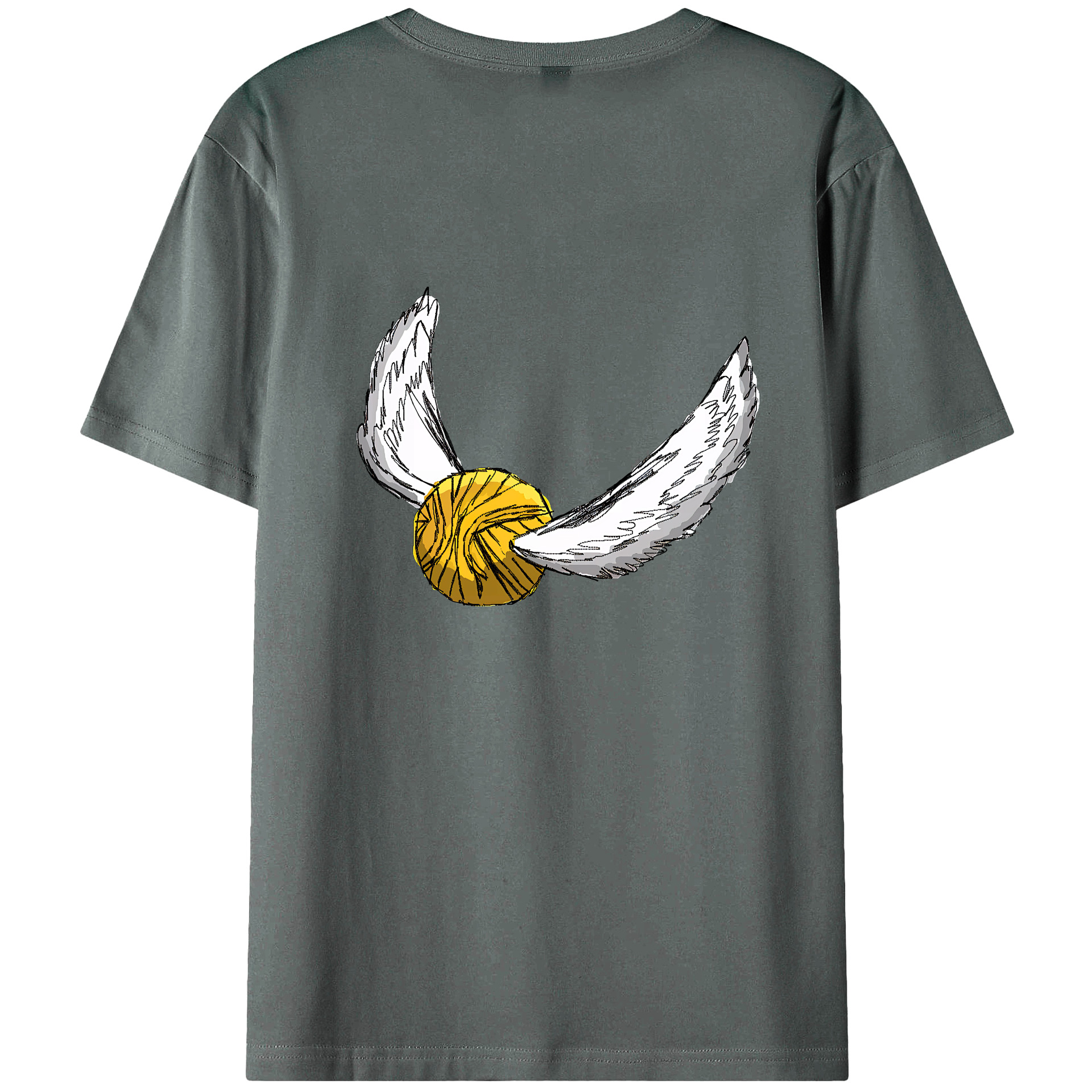 （画像用） Harry Potter ハリー・ポッターシリーズ 綿100％ メンズ半袖Tシャツ（バックプリント） 通気性